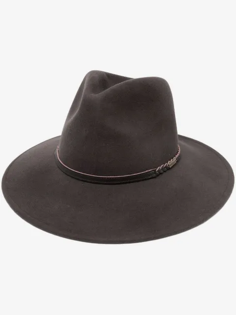 Barbour braid-detail fedora hat 