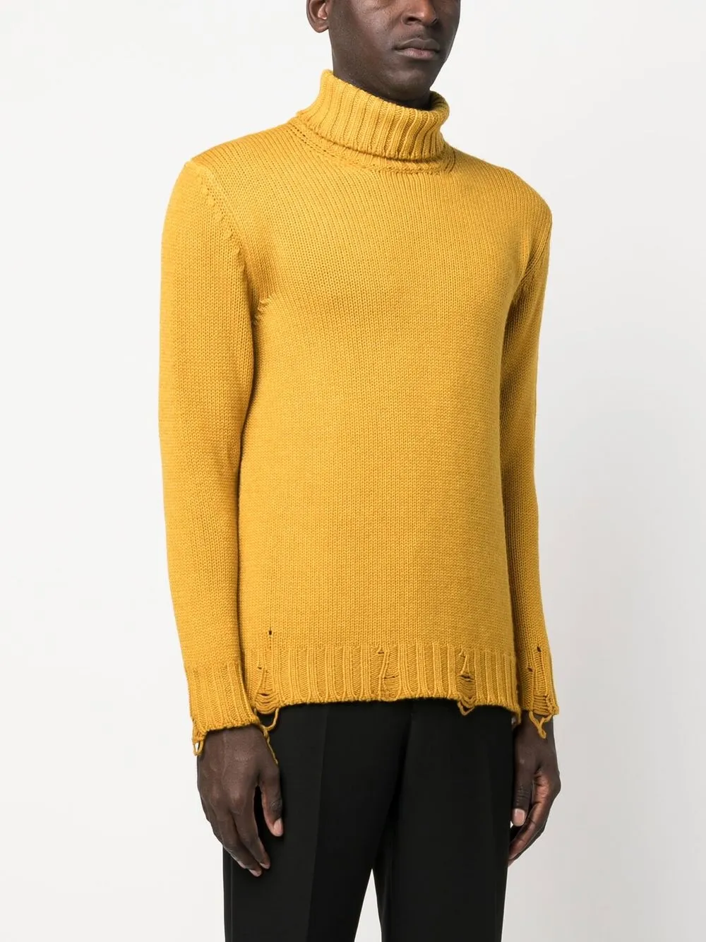 Pt Torino Chunky Roll-neck Jumper In Yellow | ModeSens