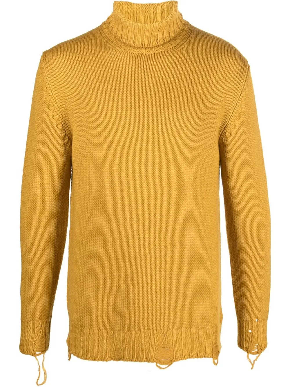 

PT Torino distressed-hem jumper - Yellow