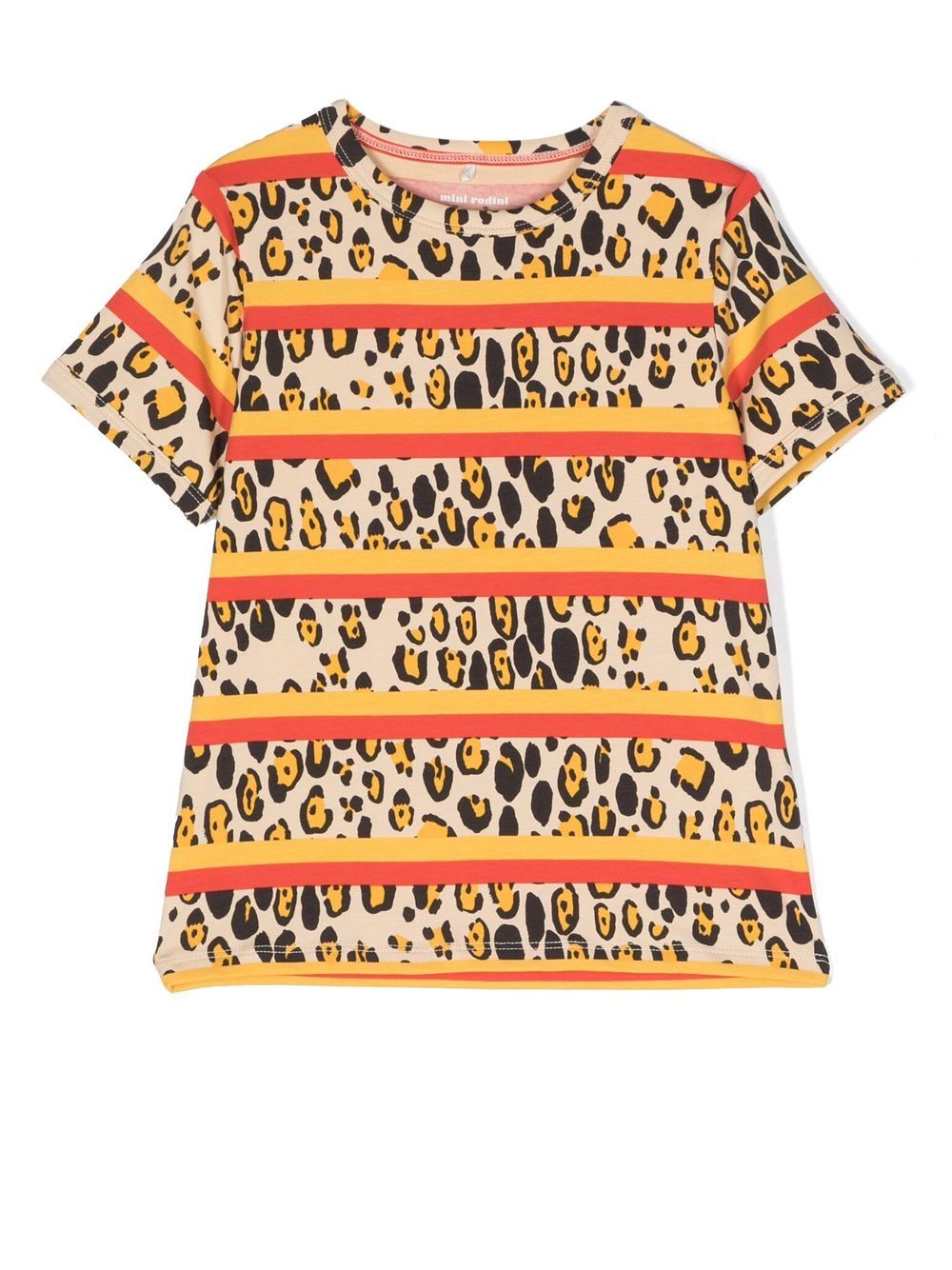 mini rodini t-shirt à imprimé léopard - tons neutres