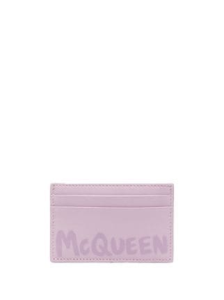 Alexander McQueen Graffiti-print Leather Cardholder - Farfetch