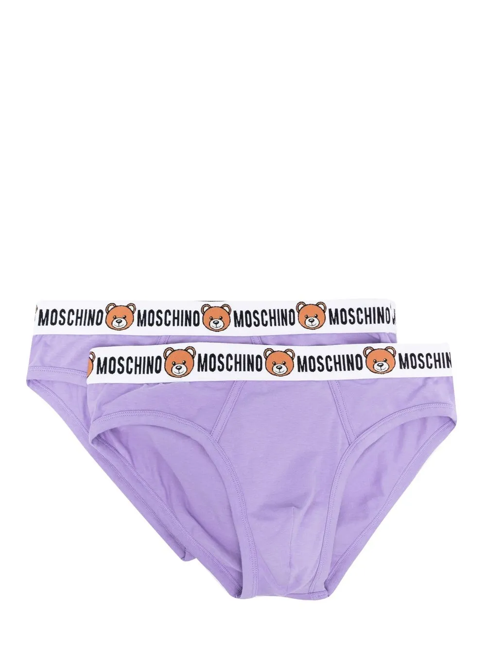 

Moschino 2-pack logo-waistband briefs - Purple
