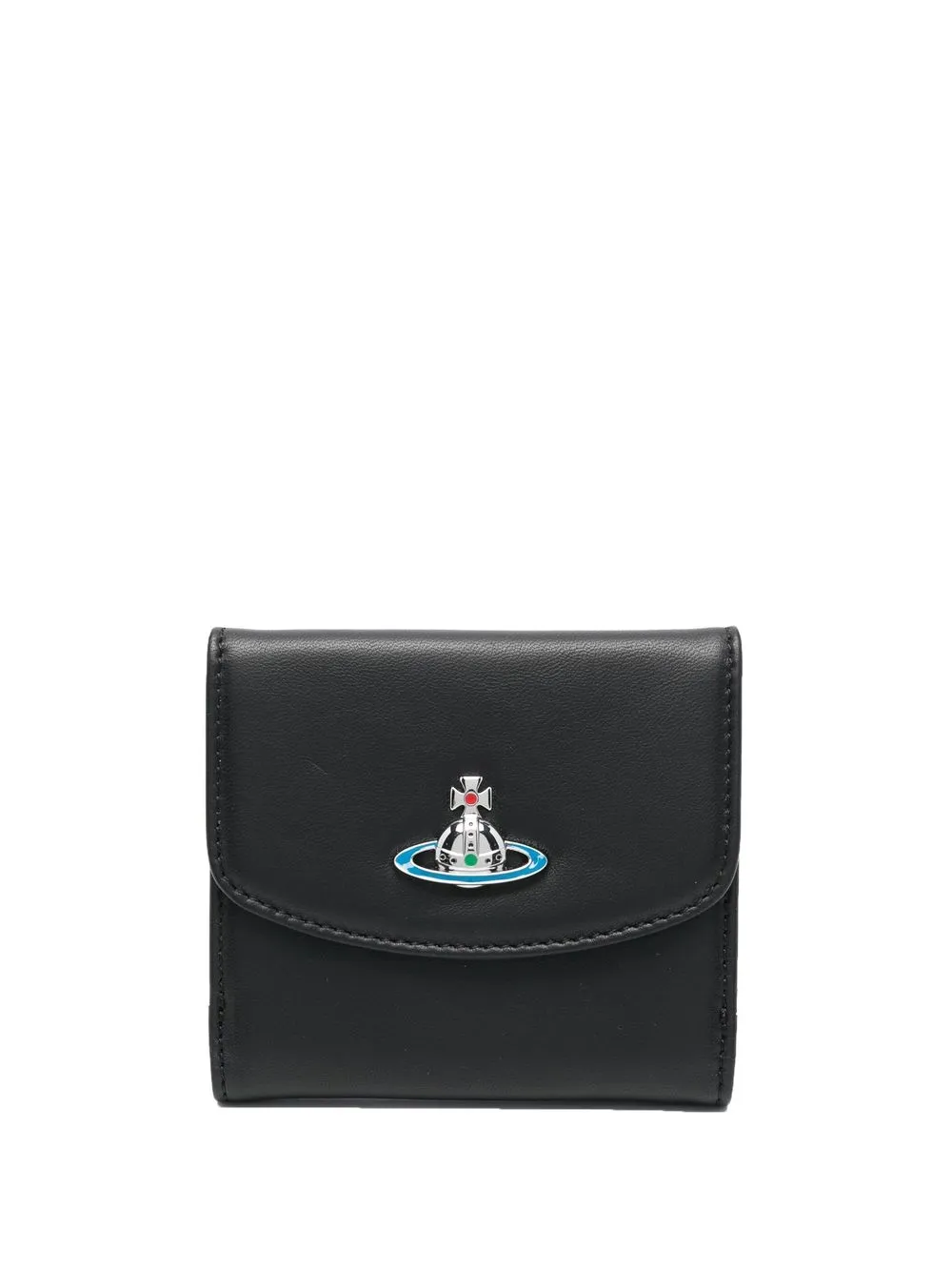 

Vivienne Westwood Orb logo bi-fold leather wallet - Black