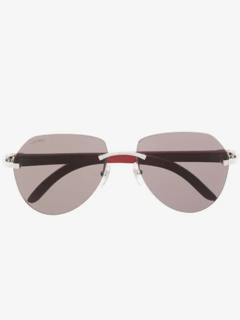 Cartier Eyewear tinted pilot-frame sunglasses