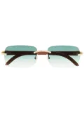 Cartier Eyewear gradient rectangle-frame sunglasses - Gold