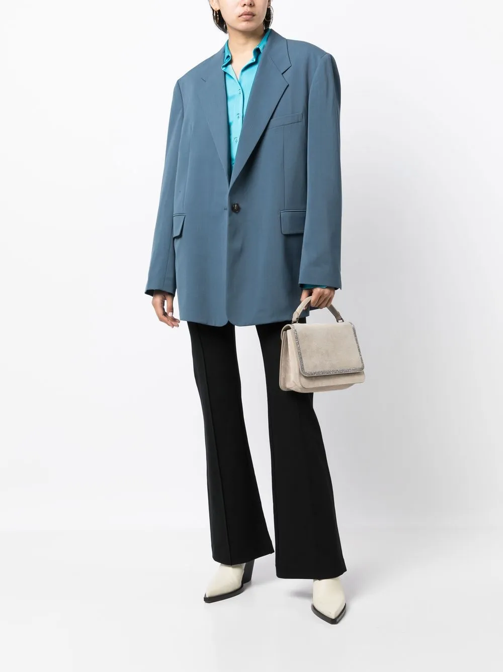 Low Classic oversized padded shoulder single-breasted blazer | Blazers | Image 2