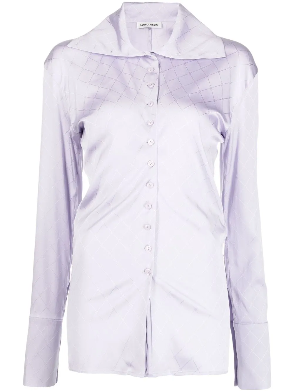 

Low Classic oversized spread collar silk shirt - Purple