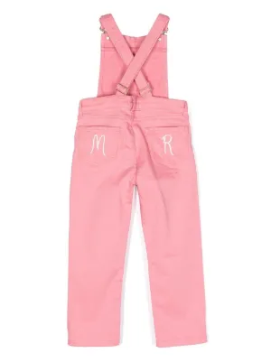 Farfetch Bambina Abbigliamento Tute e salopette Tute corte Rosa Tuta corta con ricamo 