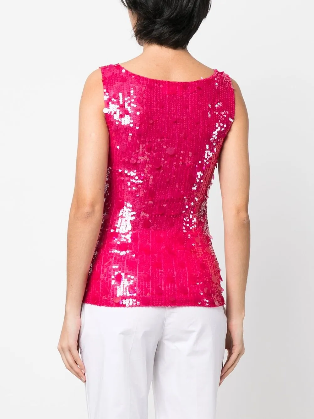 sequin-embellished tank top