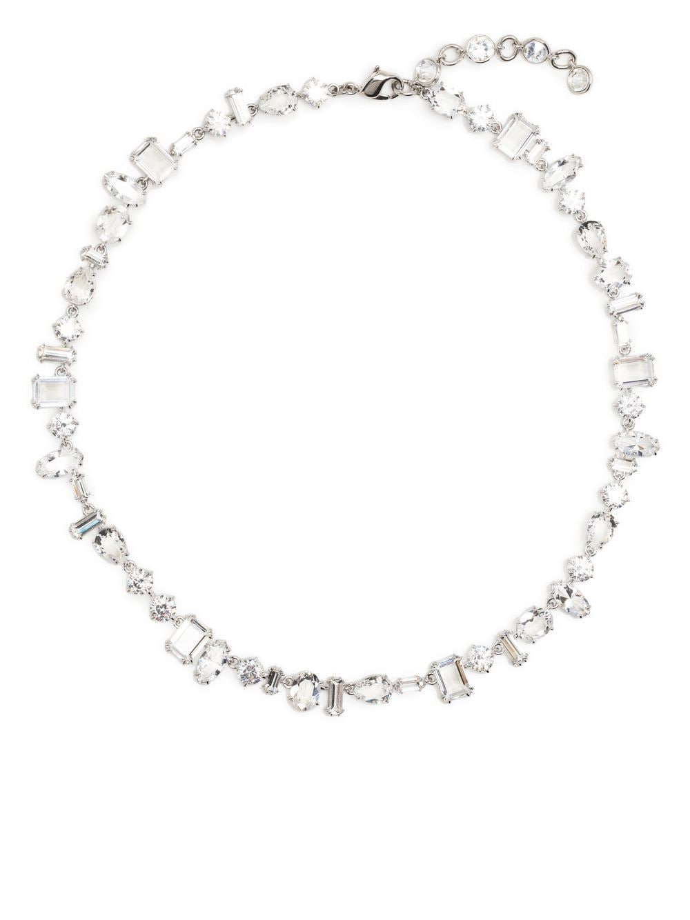 Swarovski Gema Crystal Necklace In Silver