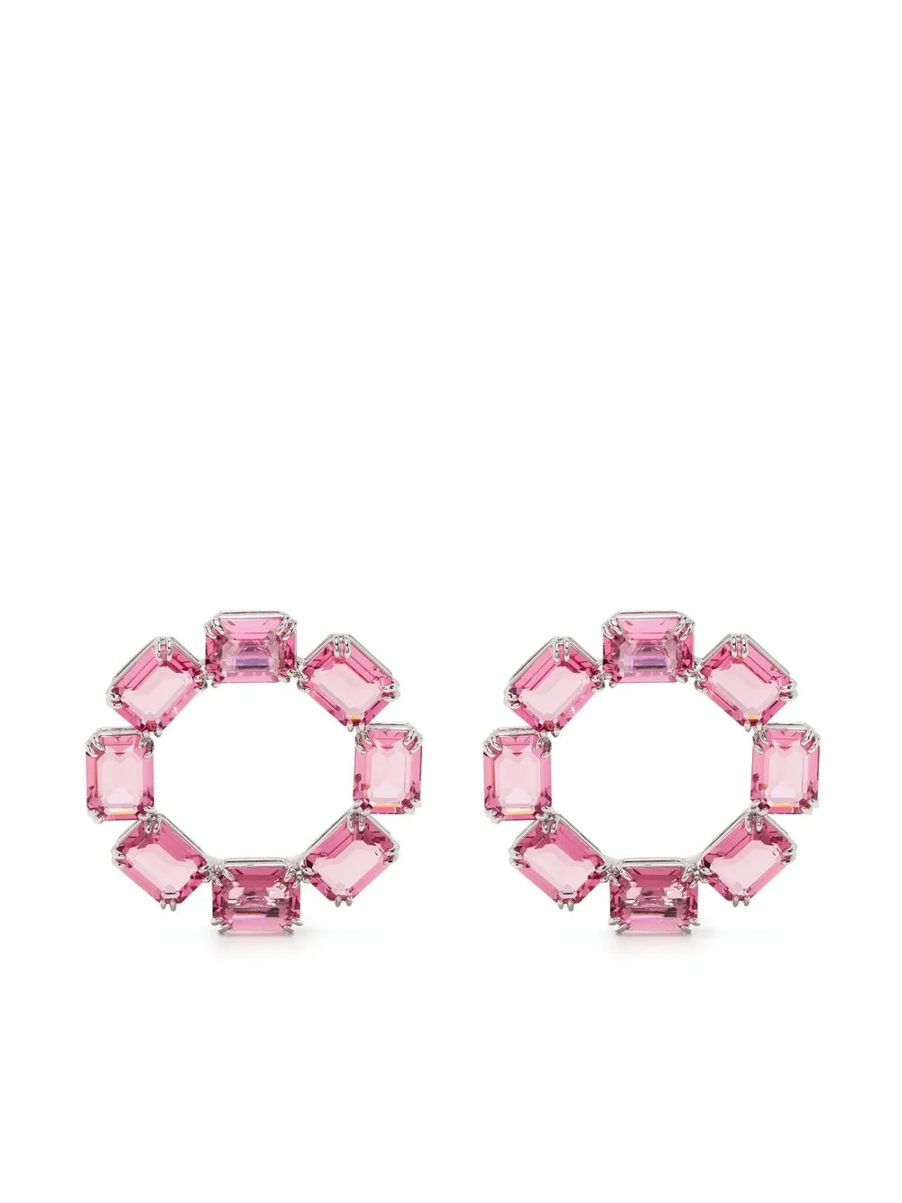 

Swarovski Millenia crystal-embellished hoop earrings - Pink