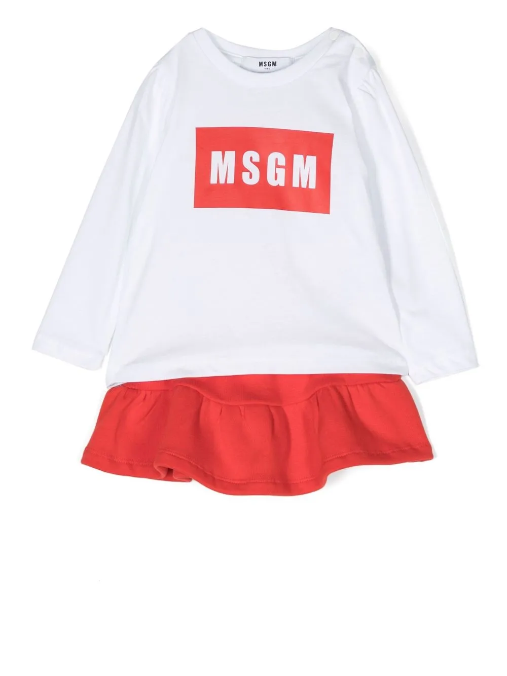 

MSGM Kids traje deportivo con logo estampado - Rojo