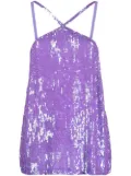 P.A.R.O.S.H. Blush sequin-embellished halter top - Purple