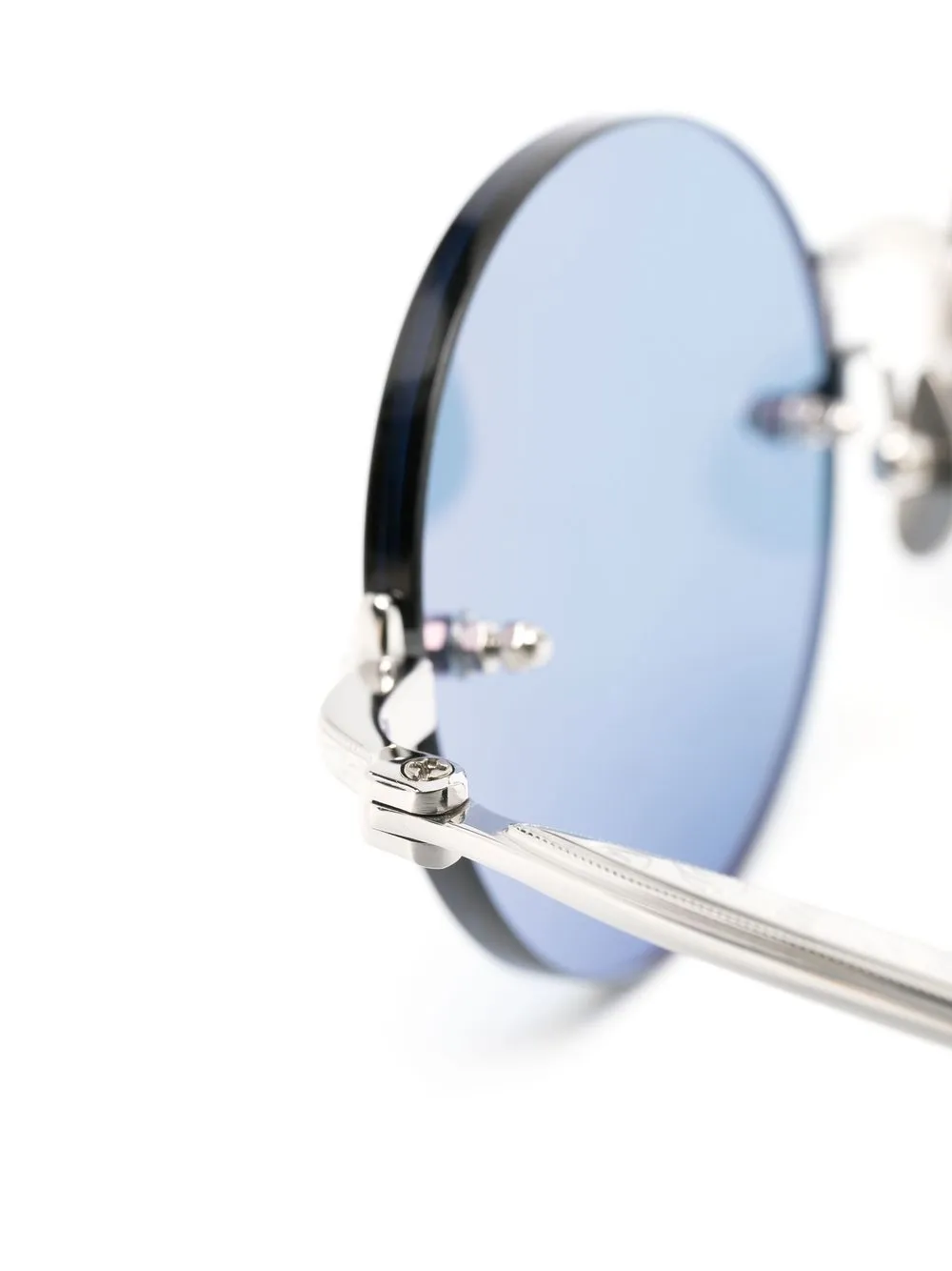 Matsuda Blue-tinted Round Sunglasses In 灰色