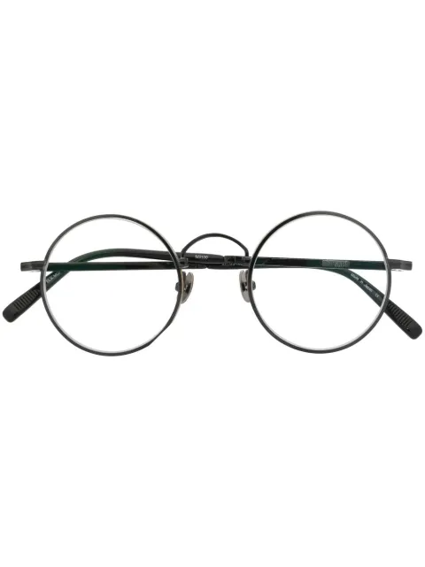 Matsuda logo-engraved round-frame glasses
