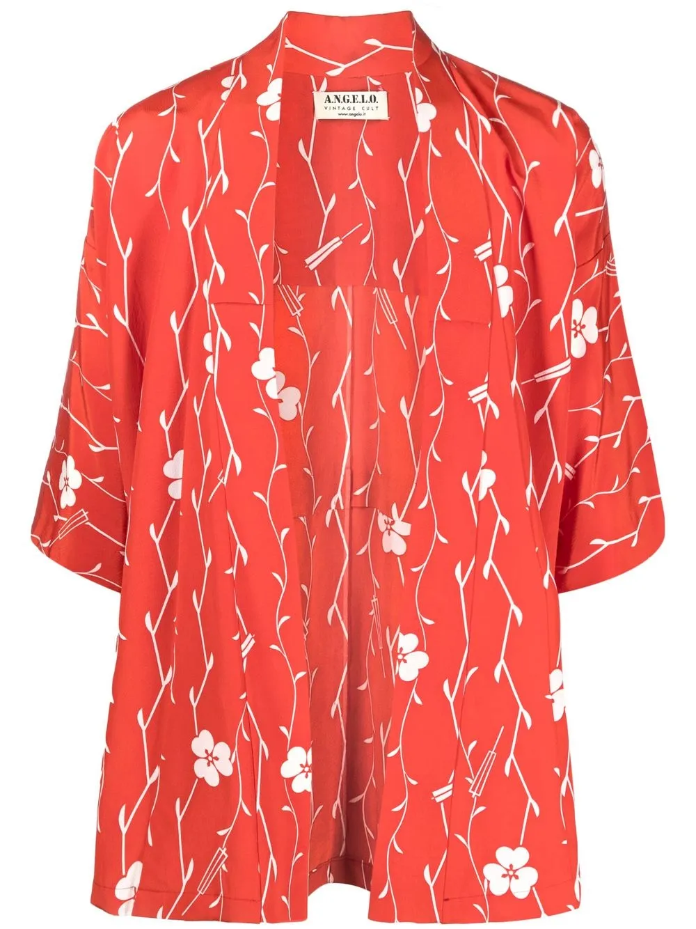 

A.N.G.E.L.O. Vintage Cult chamarra con motivo floral 1970 - Rojo