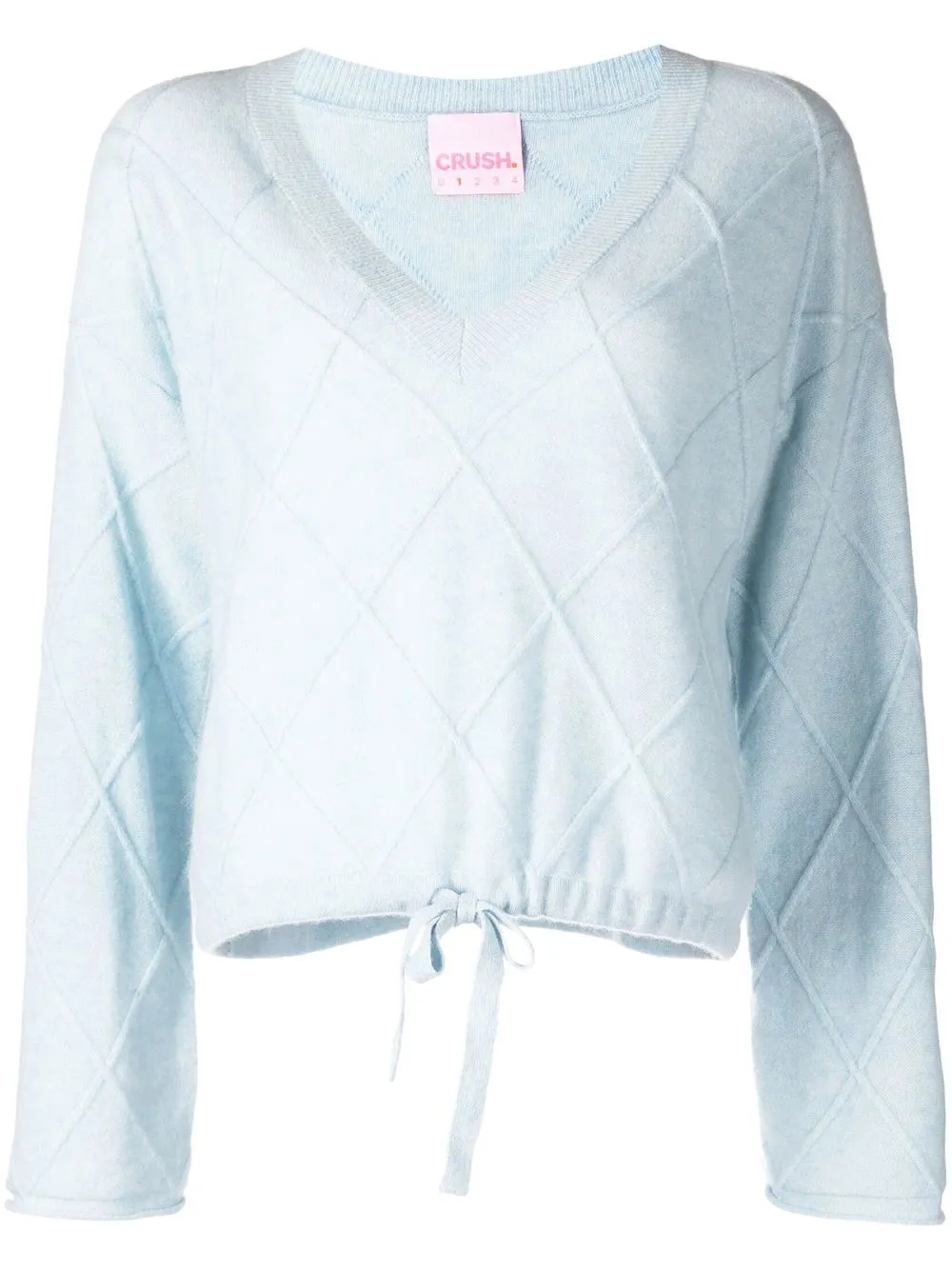 

CRUSH CASHMERE Malpais diamond-pattern jumper - Blue