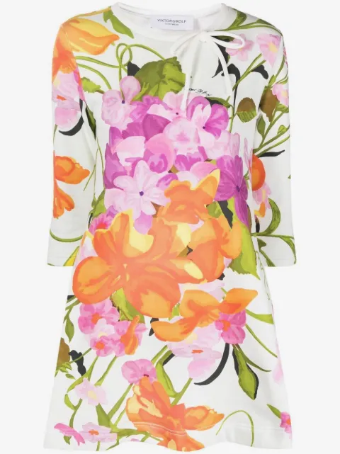 Viktor & Rolf floral-print A-line cotton mini dress