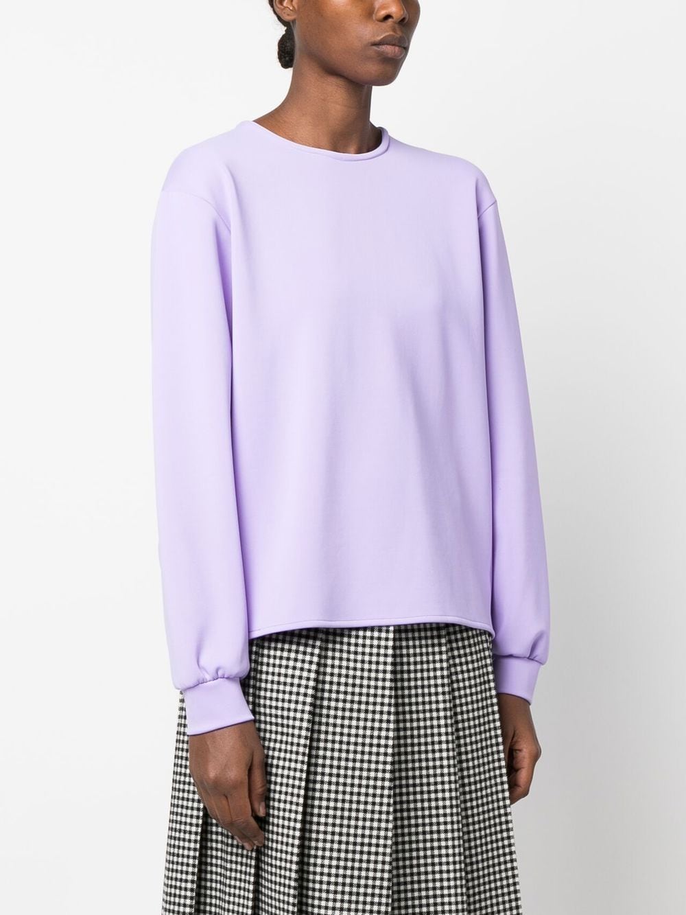 Shop Viktor & Rolf Bow-back Long Sleeves Cotton T-shirt In Purple