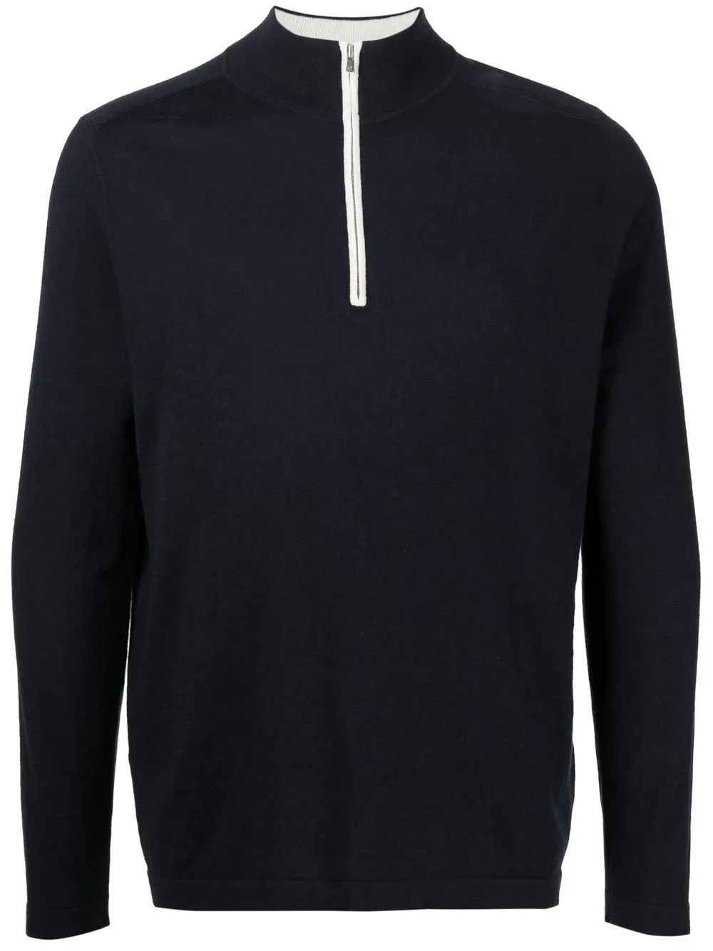 half-zip cotton-cashmere jumper