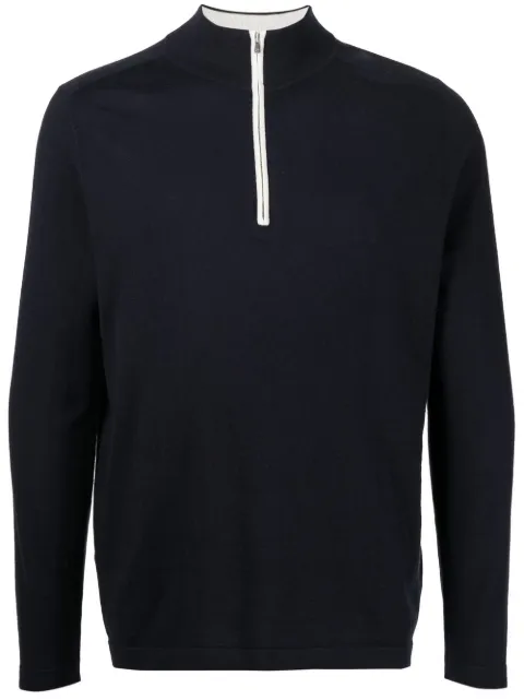 N.Peal half-zip cotton-cashmere jumper
