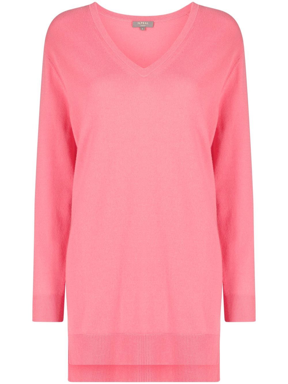 N.Peal V-neck cashmere jumper - Pink