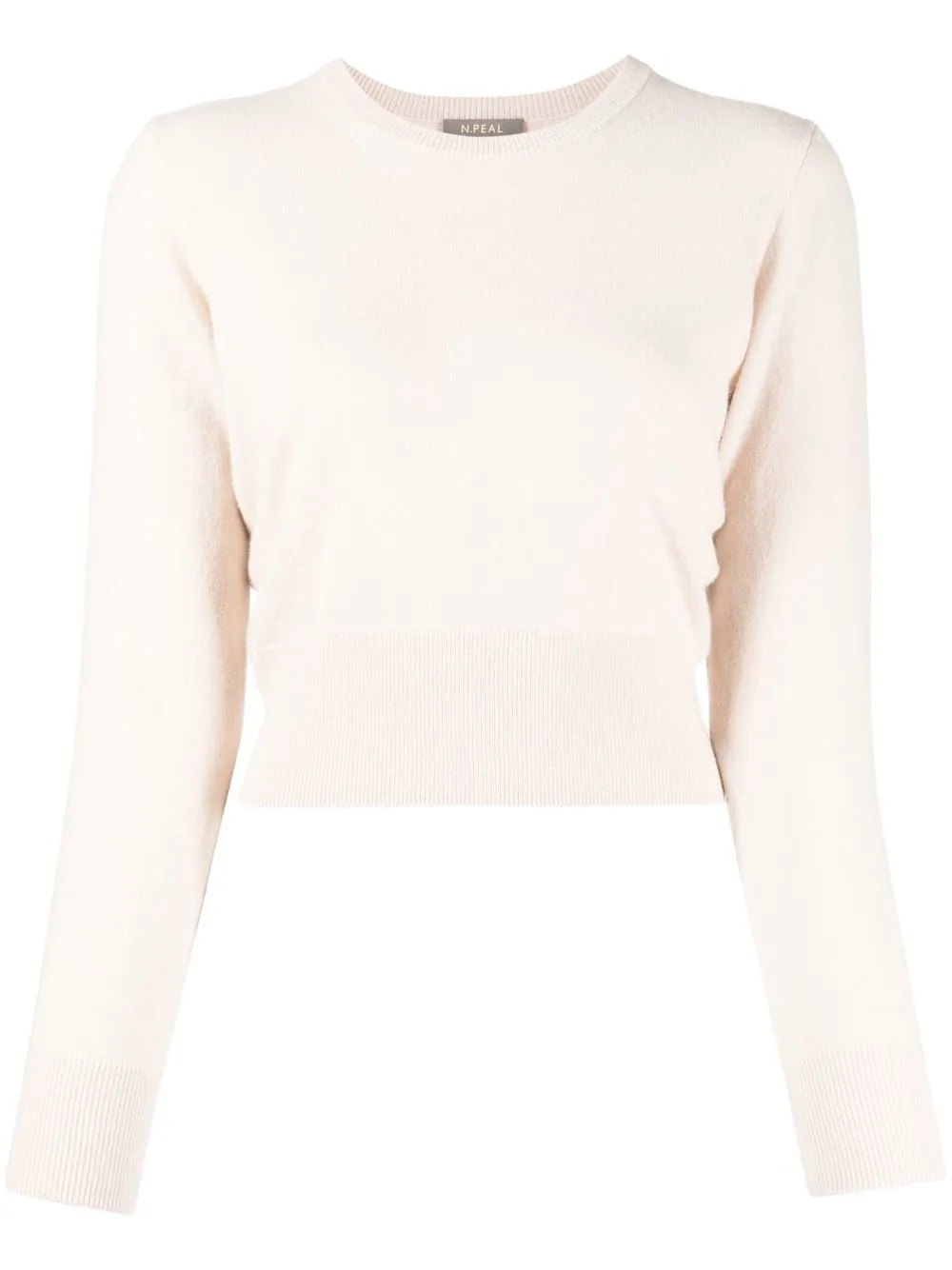 

N.Peal round-neck organic cashmere jumper - White