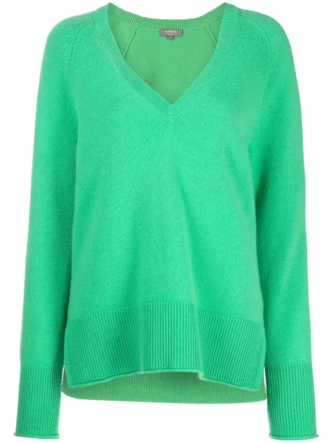 N.Peal fine-knit V-neck jumper