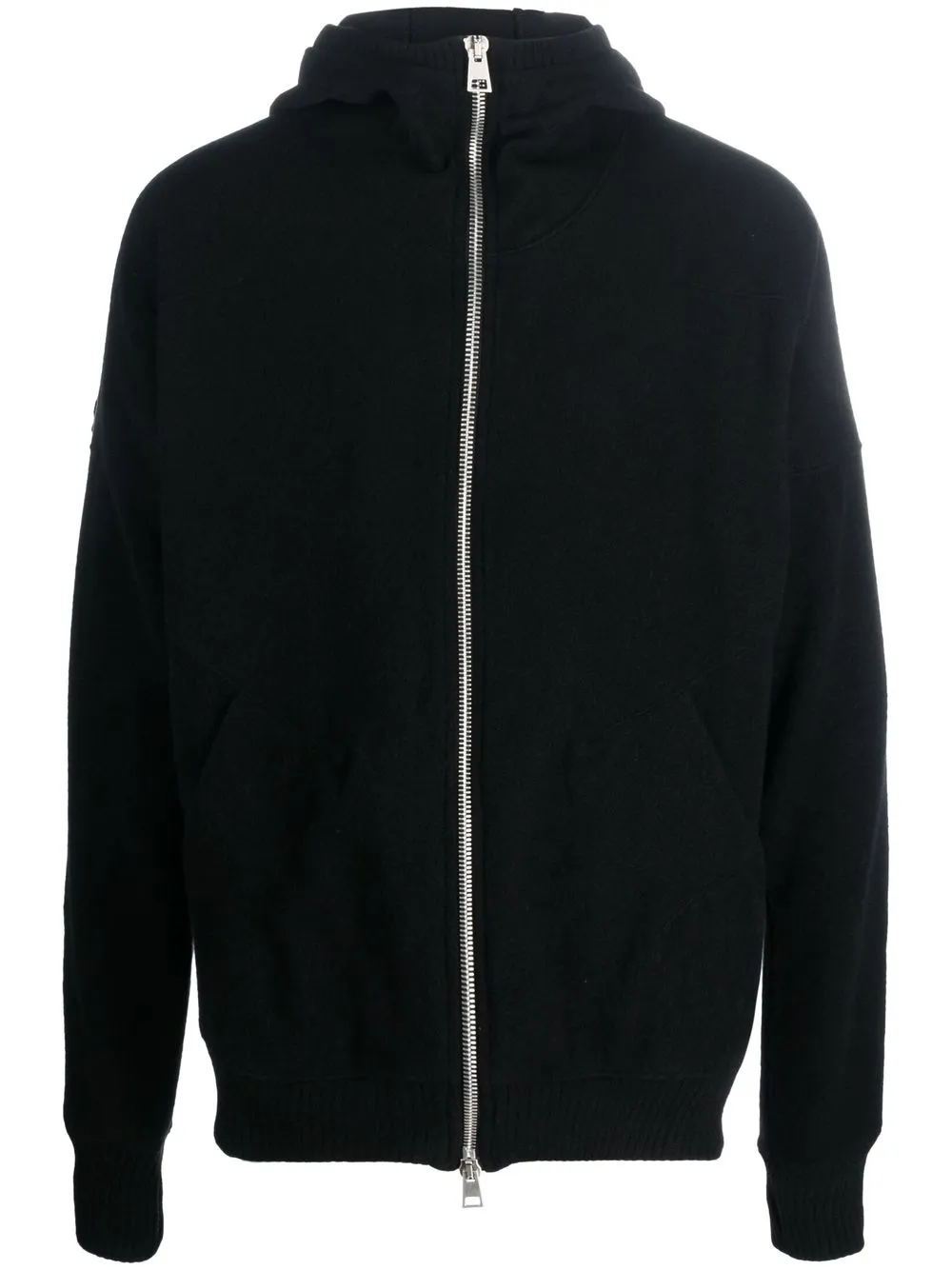 

Andrea Ya'aqov zip-up cashmere hoodie - Black