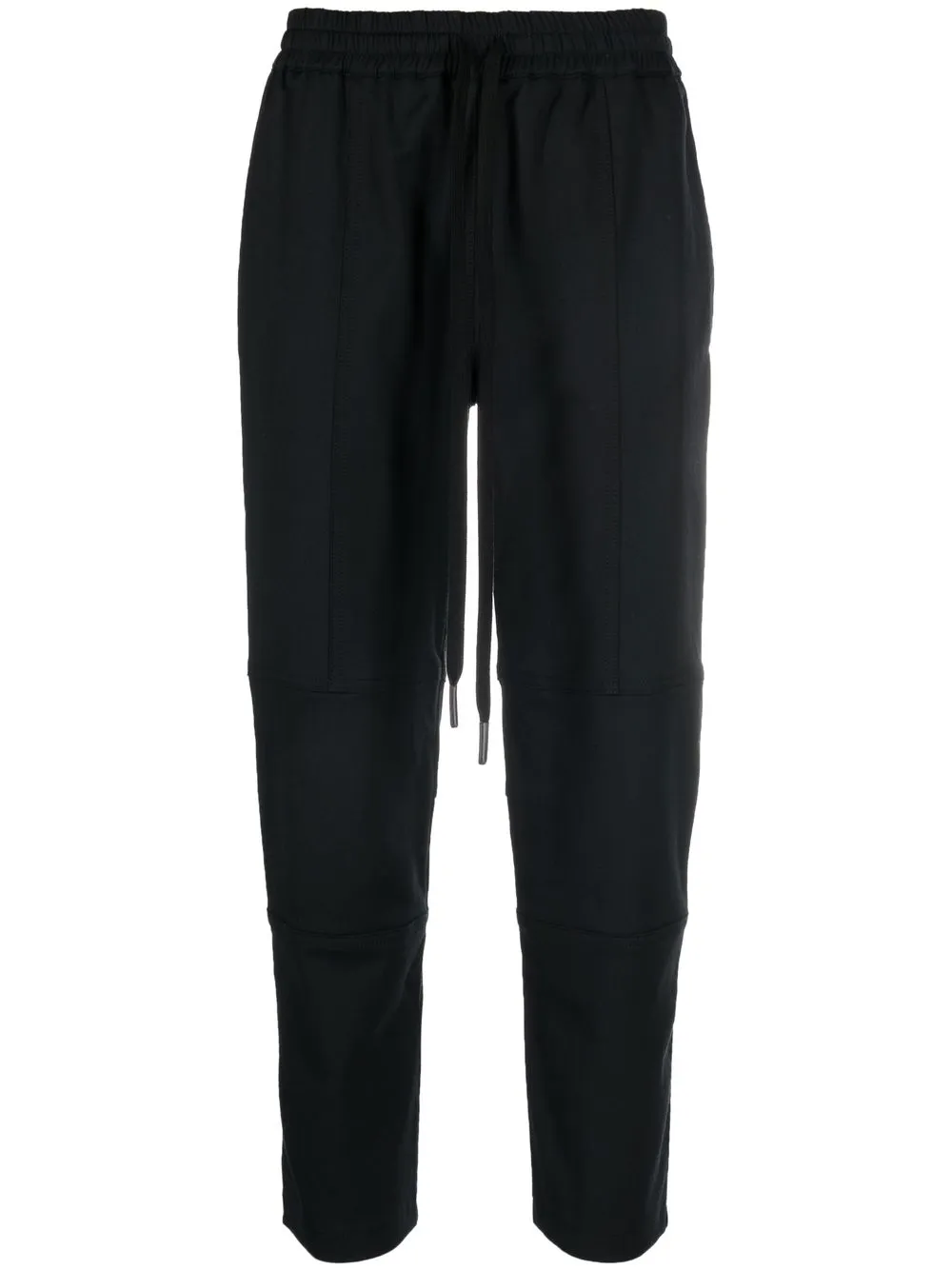 

Andrea Ya'aqov cropped tapered drawstring trousers - Black