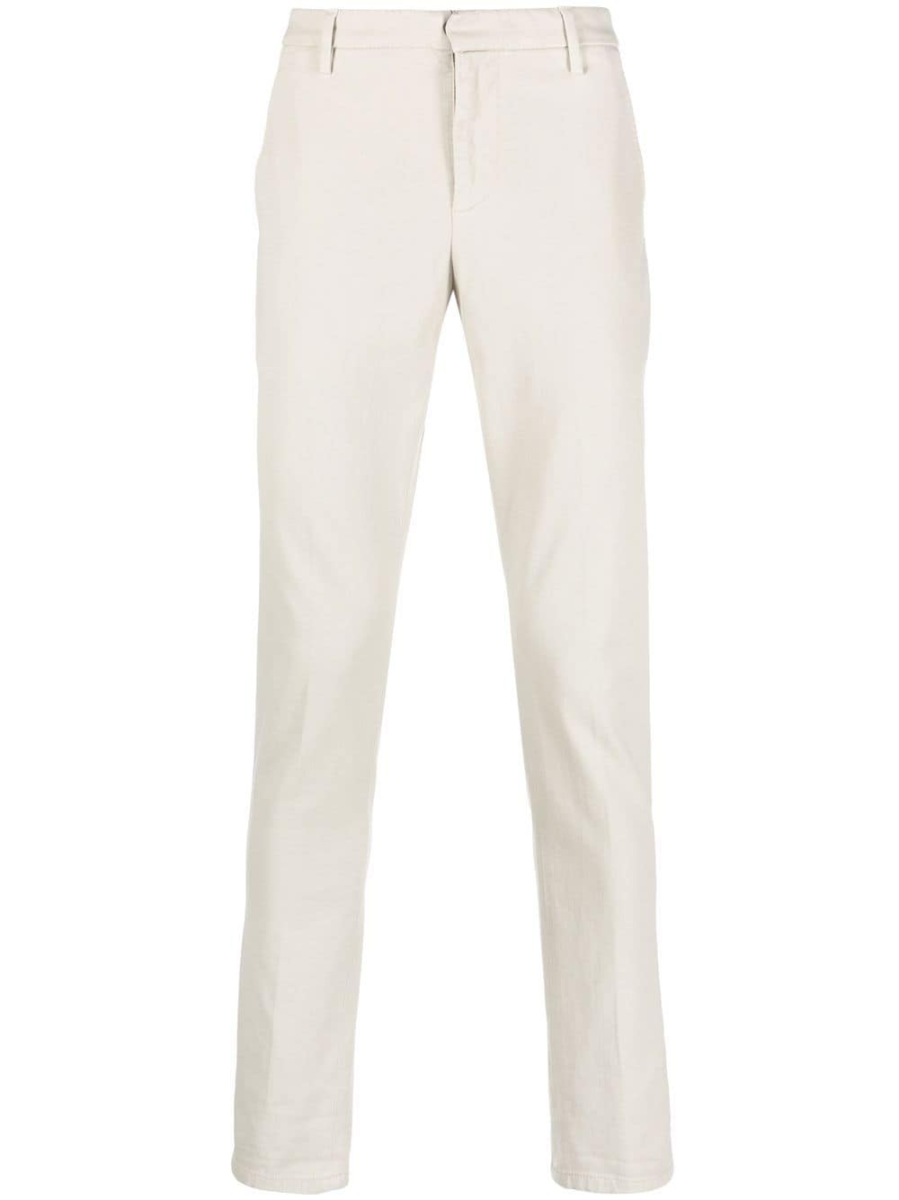 Shop Dondup Straight-leg Chino Trousers In 中性色