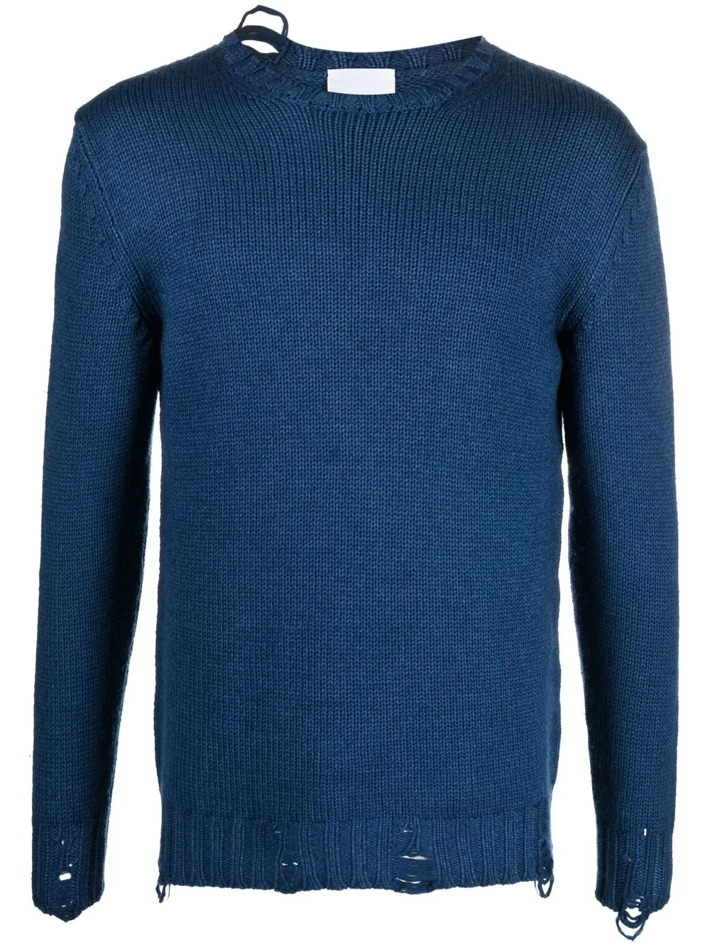 

PT Torino distressed virgin wool jumper - Blue