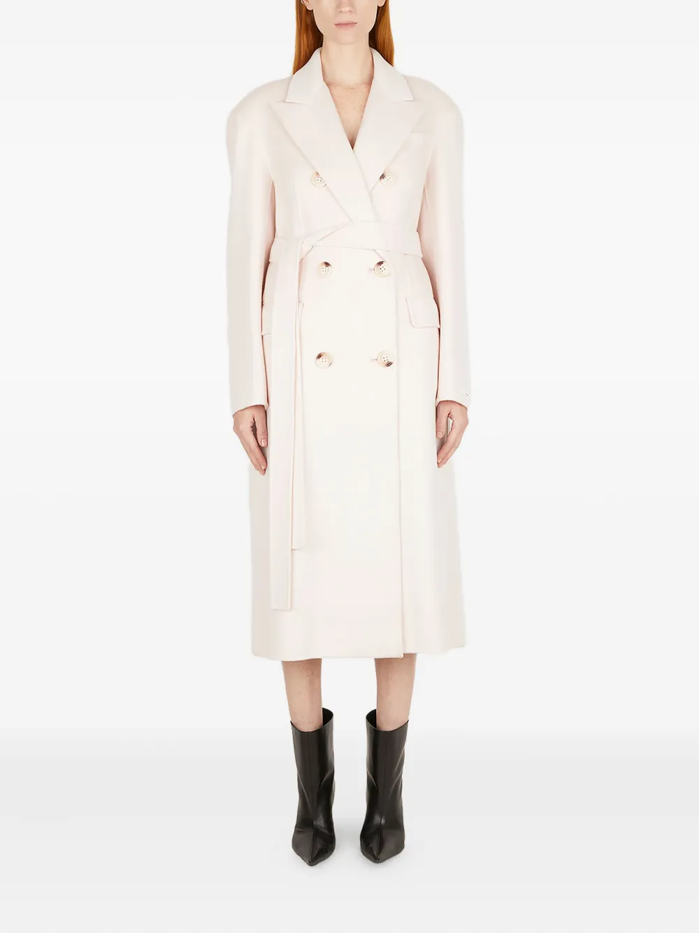 Sportmax belted double-breasted coat Beige