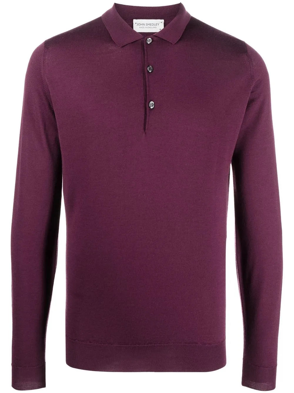 

John Smedley long-sleeved polo jumper - Purple