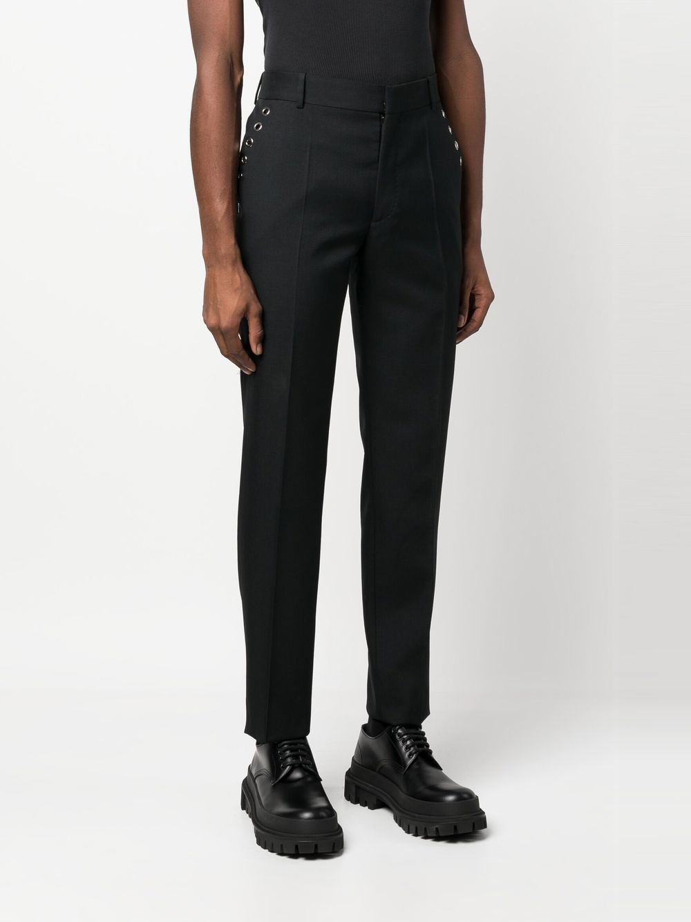 Alexander McQueen tailored eyelet-detail trousers Men