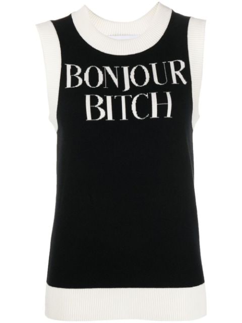 Viktor & Rolf two-tone intarsia knitted tank top 