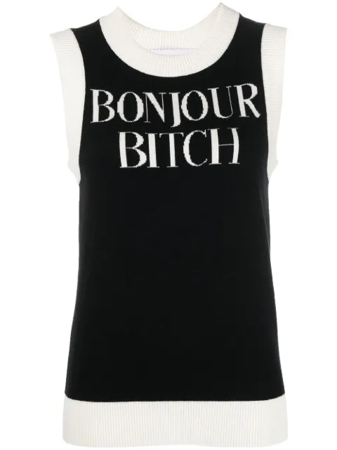 Viktor & Rolf two-tone intarsia knitted tank top