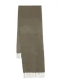 N.Peal cashmere fringed scarf - Green