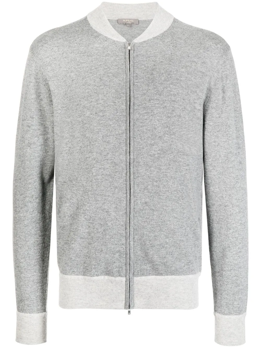 

N.Peal chamarra bomber con ribete en contraste - Gris