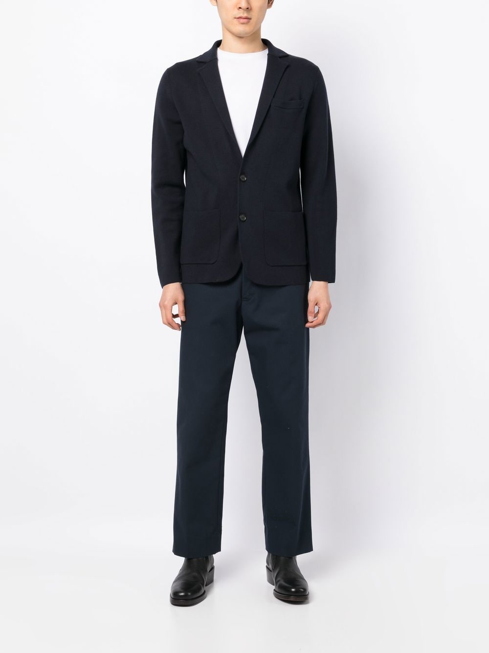 Shop N•peal Single-breasted Cotton-cashmere Blazer In Black