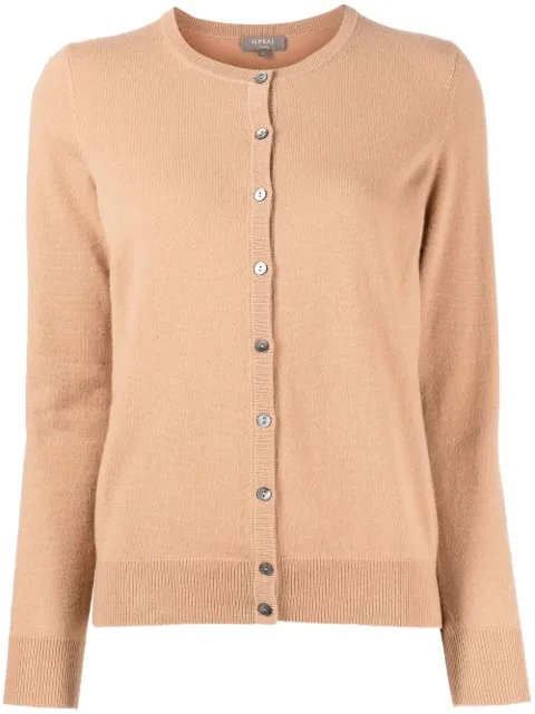 N.Peal round neck long-sleeved cardigan