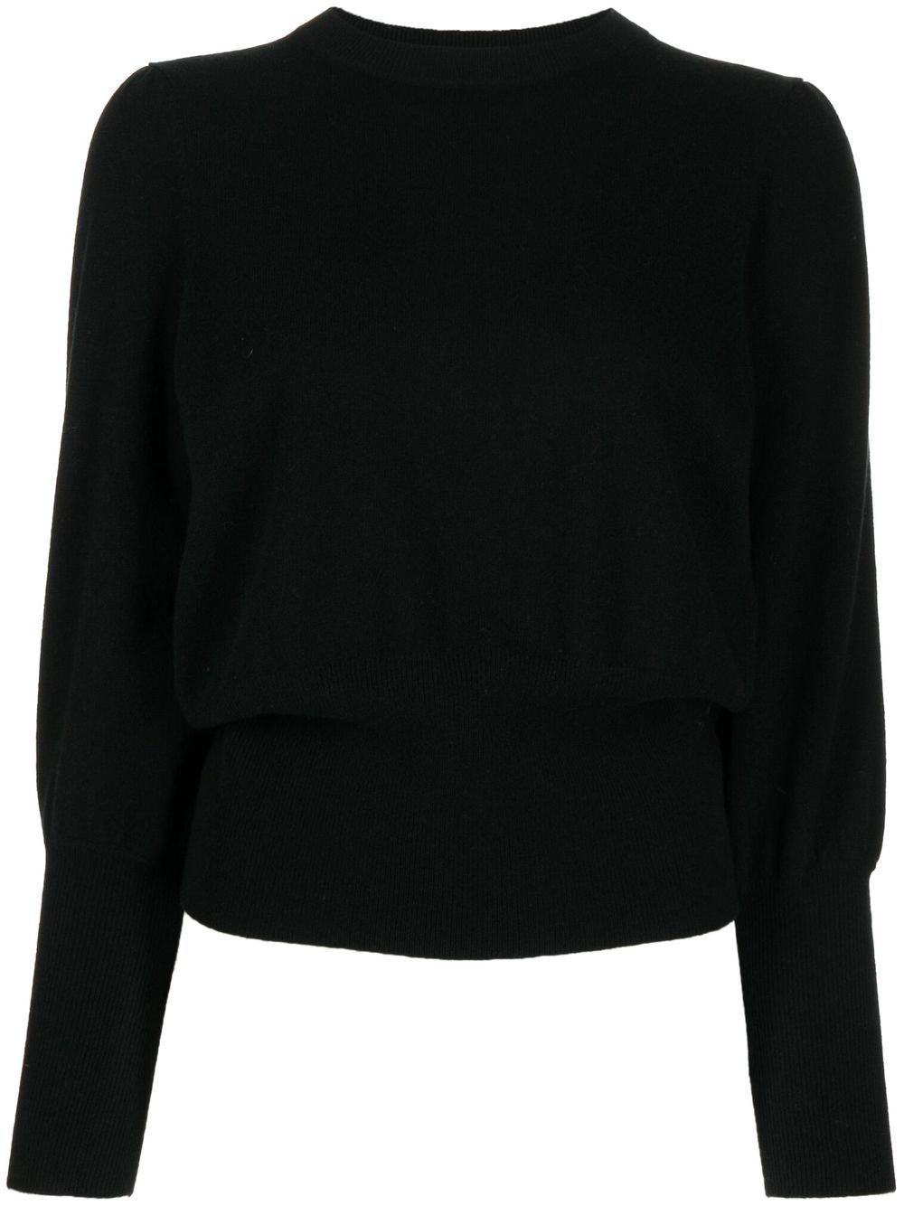 N.Peal crew-neck organic cashmere jumper - Black