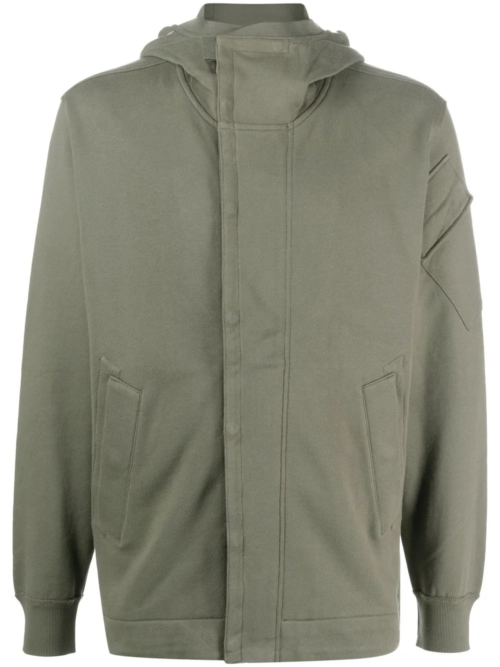 

C.P. Company goggle-detail zipped hoodie - Green