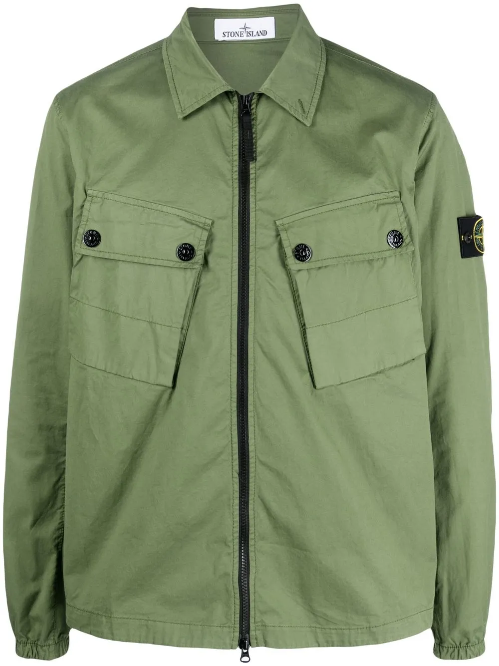 

Stone Island stretch-cotton long-sleeve shirt - Green