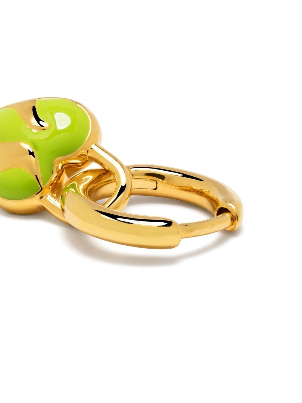 Shop Maria Black Halo Huggie Earring In Gold