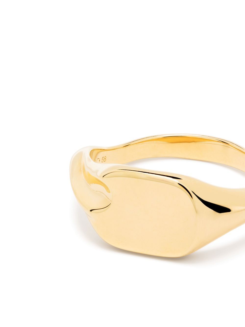 Shop Maria Black Edan Sculpted Signet Ring In Gold