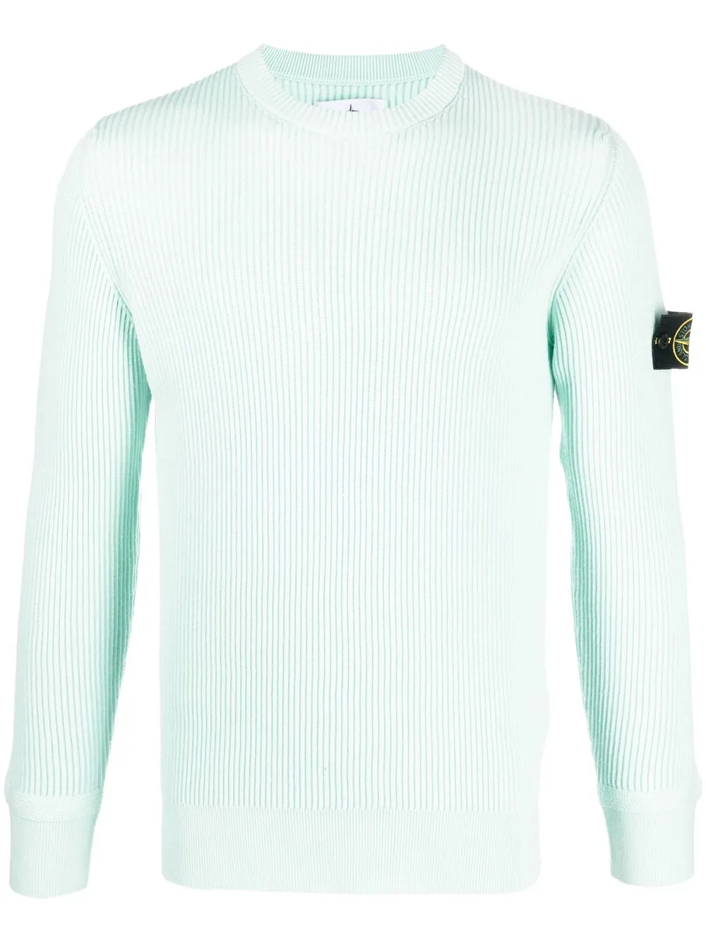 

Stone Island Compass-patch rib-knit jumper - Green