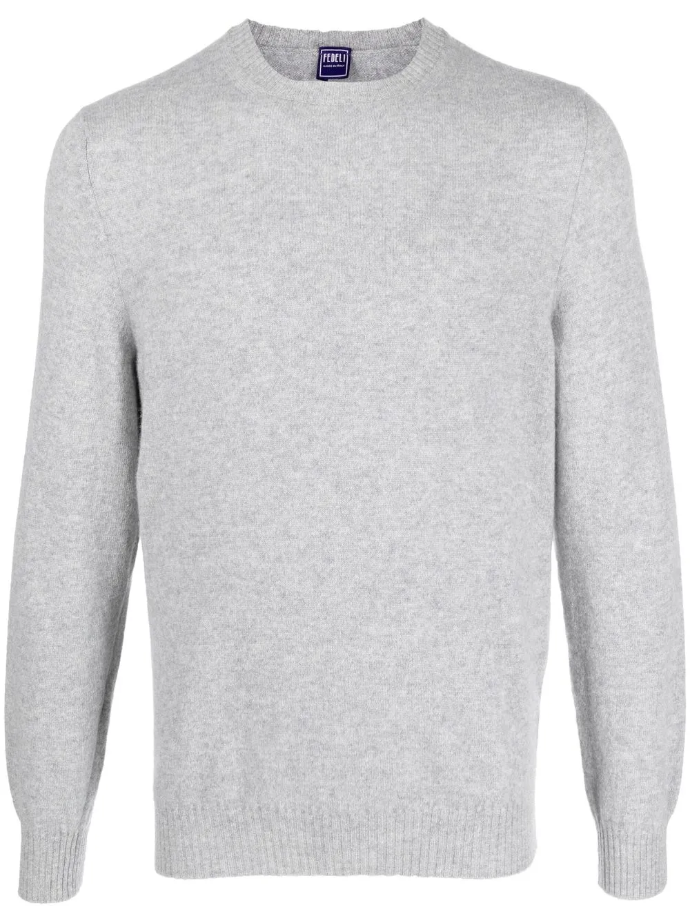 

Fedeli crew-neck cashmere jumper - Grey