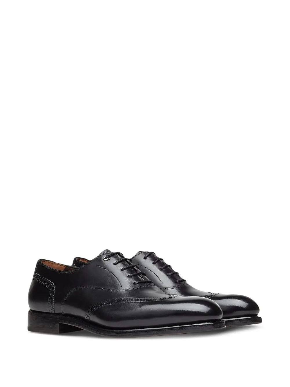 Ferragamo Gancini leren Oxford schoenen Zwart