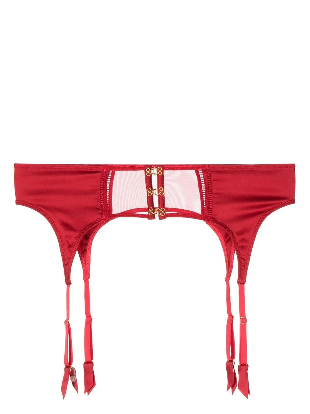 

Kiki de Montparnasse semi-sheer garter belt - Red